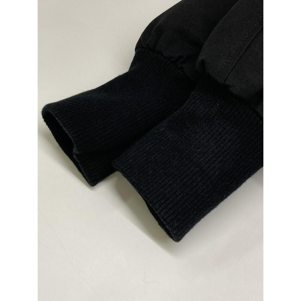 Moose Knuckles Schwarze LITTLE RAPIDS BOMBER Daunenjacke mit Kapuze und Pelzbesatz Jacke S schwarzGebraucht