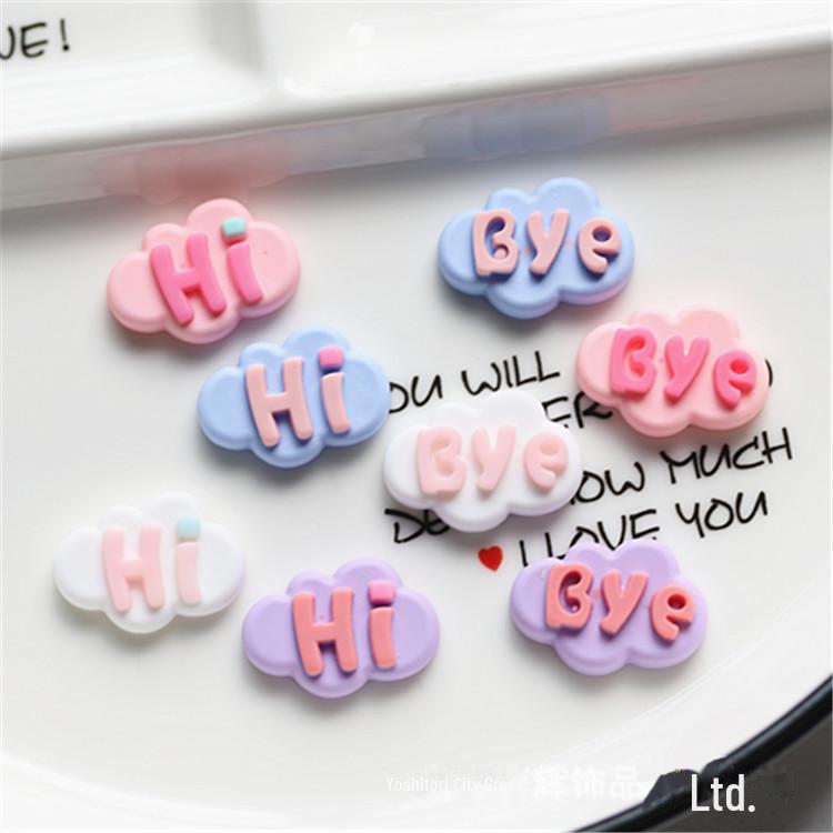 

DIY Resin Jewelry Accessories: White Cloud Ink Letters for Boys & Girls Purple