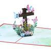 Religious Crosses Easters Card,3D Popup Easters Card,Religious Sympancy Card,Condolence Card with Message Note Envelope