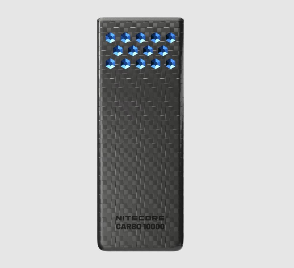 NITECORE CARBO 10000 Gen2 10000mAh Large Capacity Mobile Power Bank IPX8 Carbon Fiber PD/QC 30W Fast Charging Dual USB-C Ports