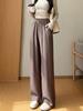 Women's Summer Loose Wide-Leg Linen Pants - Lightweight Ice Silk, Versatile Straight Leg Style, Casual Yamamoto Design