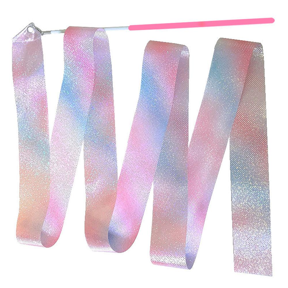 2M Dance Ribbon Gymnastics Ribbon with Twirling Stick Dancing Streamers Art Gymnastics Ribbon for Artistic Dancing Gymnastics