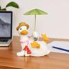 Model Umbrella Duck Statue Simulated Cartoon Resin Animal Sculpture  Kids Birthday Gift