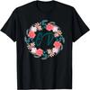 ED Round Floral Frame Retro Emergency Department Nurse Gift,Quality Short Sleeves
