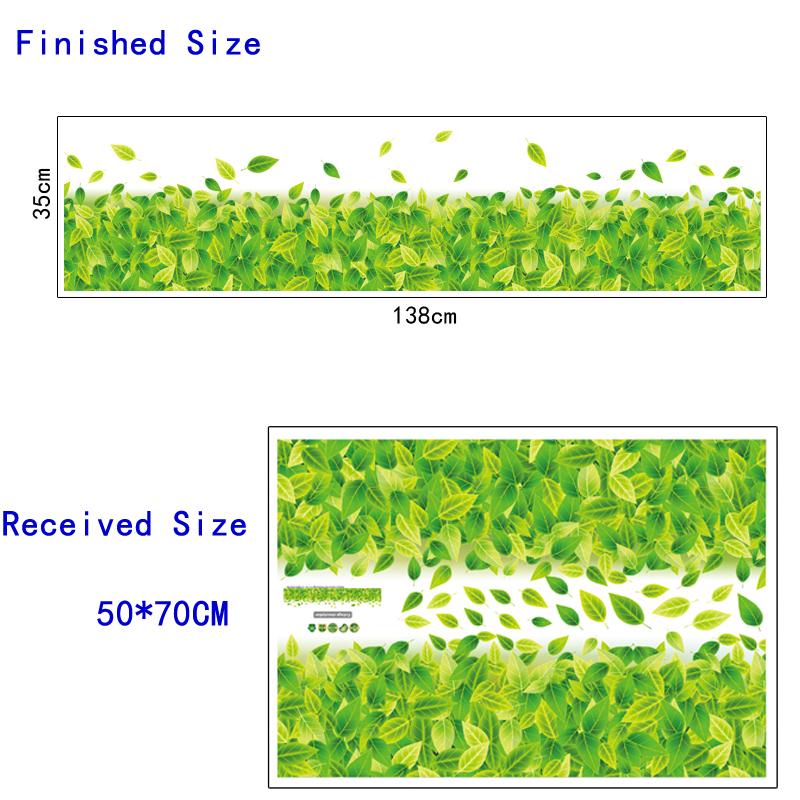 Green Grass Butterfly Foot Line Baseboard Corner Cover Wall Decal Stickers Home Decor