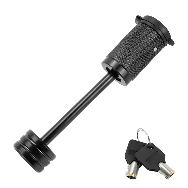 Trailer Tongue Coupler Lock Keyed Alike Dia 1/4 Inch, 2-1/2 Inch Span Fits Latch-type for Towing Boat Truck RV Car Trailer чёрный
