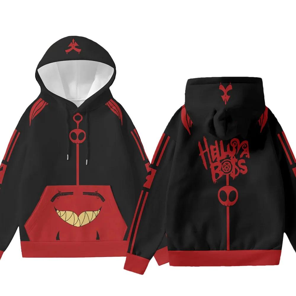 

Helluva Boss children s Fleece clothing Cosplay Zip-up Hoodies Anime new boys girls 3DPrint High Quality Comfortable Sweatshirts 160