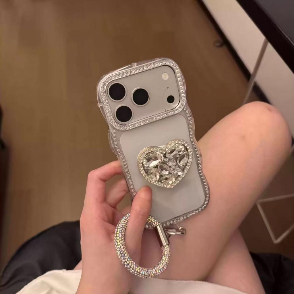 Bracelet Han ins mobile phone case temperament 17 suitable for Apple flash diamond love Apple woman 16Promax17promax1