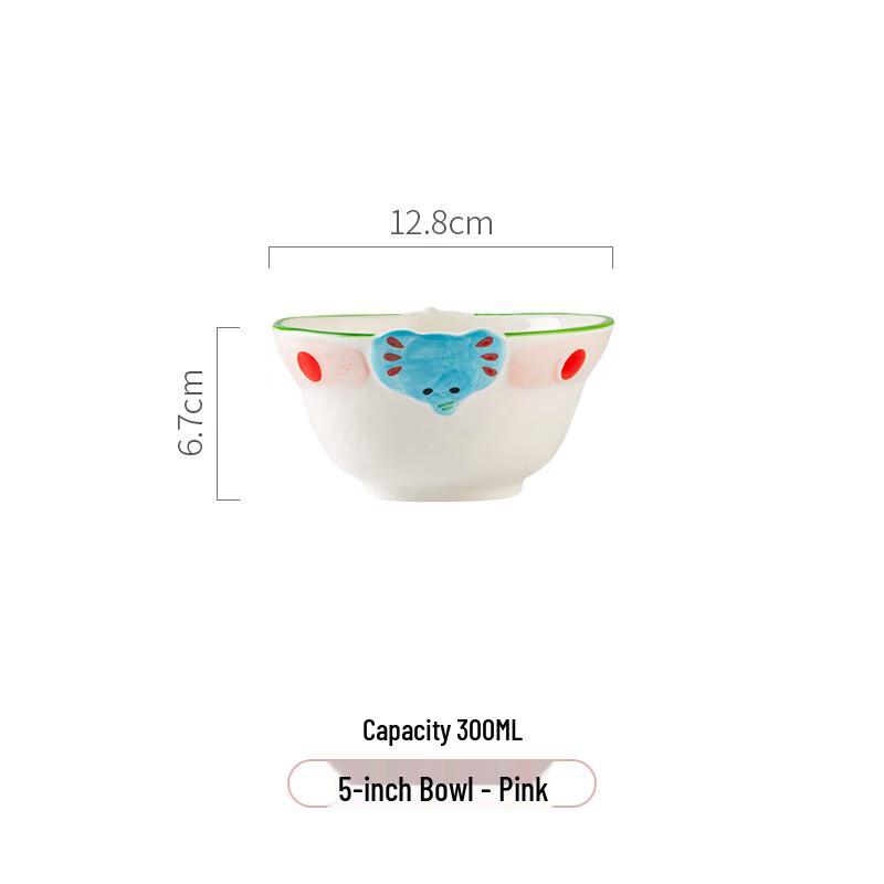 Cute Cartoon Ceramic Instant Noodle Bowl