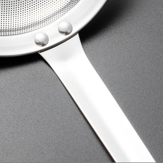 Stainless Steel Colander Strainer Spoon Fine Mesh Handle Oil Filter Food Strainer Kitchen Gadget for Soups Stews Fruits Vegetables