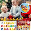24 Stück Weihnachts-Gummienten Weihnachts-Adventskalender-Spielzeug Niedliche Feiertags-Gummienten Enten für Feierlichkeiten Weihnachtsfeier Mitgebsel
