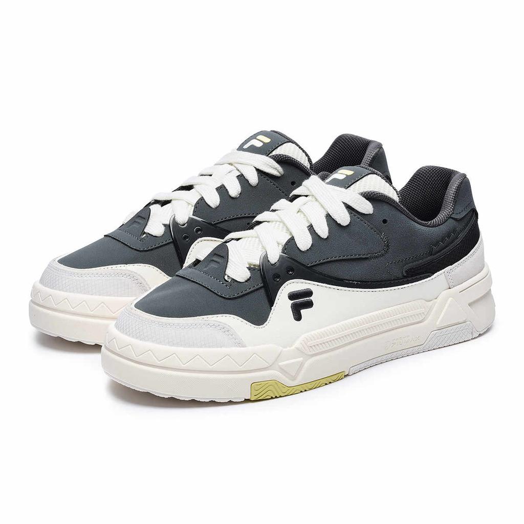New FILA Cushioning, Wear Resistant Low Top Skateboard Shoes Men's Black White T12M232202DDW