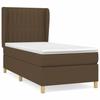 3128664 vidaXL Lit à sommier tapissier avec matelas Marron foncé 100x200 cm