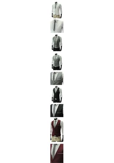 Spring Autumn Casual Men's Slim Fit Korean British Style Waistcoat Vest Gilet