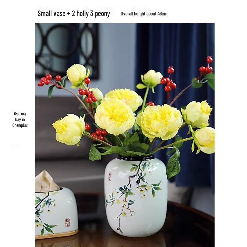 Antique-Style Chinese Ceramic Vase for Floral Display