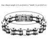 Stainless Steel Bike Chain Design Bracelet Adjustable High Polished Biker Link Chain Bracelet Comfortable To Wear Fashion