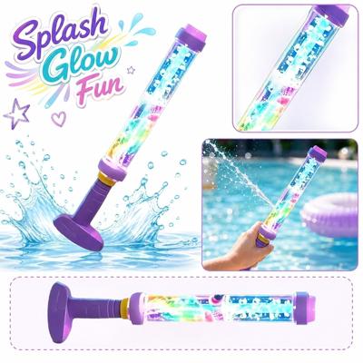Kids Water Sprinkler Toy Outdoor Water Play Toy with Light Effects for Backyard Lawn Garden Summer Fun Safe Plastic Construction