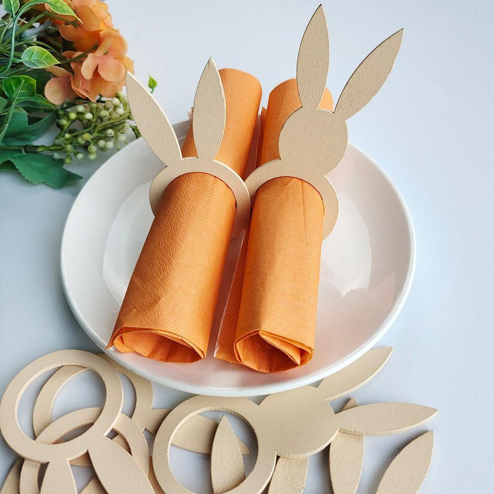 Buy Gadgets DIY Wooden Crafts Easter Ornament Napkin Rings Towel