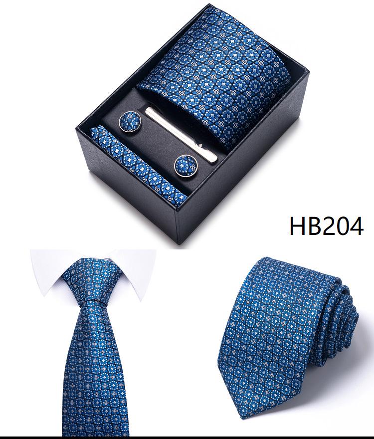 Men's Formal Business Jacquard Tie Gift Box Set