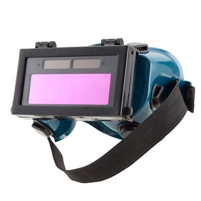 Welding Mask Glasses Lcd Solar Battery Auto Darkening/darkening Eye Protection Glasses For Welding With Band (green)