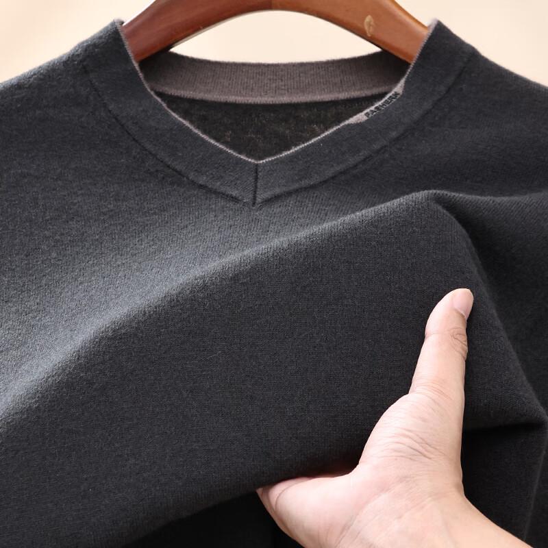 

Hengyuanxiang Men s V-Neck 100% Pure Wool Sweater XL (180/96A)