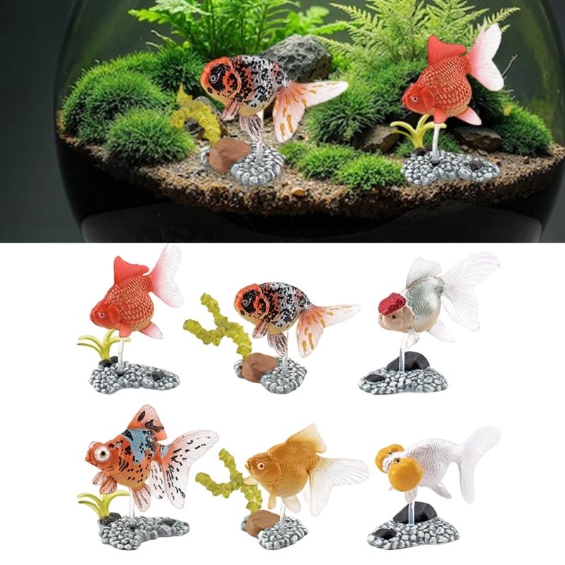 Sammlerfische für Aquariendekoration Landschaftsgestaltung Niedliche Fische Aquarium Cartoon Dekorationen Statue Kunststoff