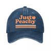 Just Peachy Pink Hat  New Vintage Washed Cotton Baseball Cap Parent Kids Sun Hats