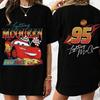 T-shirt in Cotone con Stampa di Auto d'Epoca e Saetta McQueen per Donna, Manica Corta Estiva, Magliette Casual Oversize, Top per Coppie