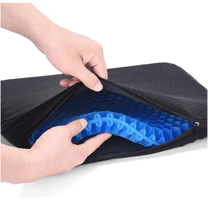 Coussin de Siège en Gel, Anti Escarres, la Pression sur Le Orthopédique avec Housse Antidérapant Multicolore COUSSIN
