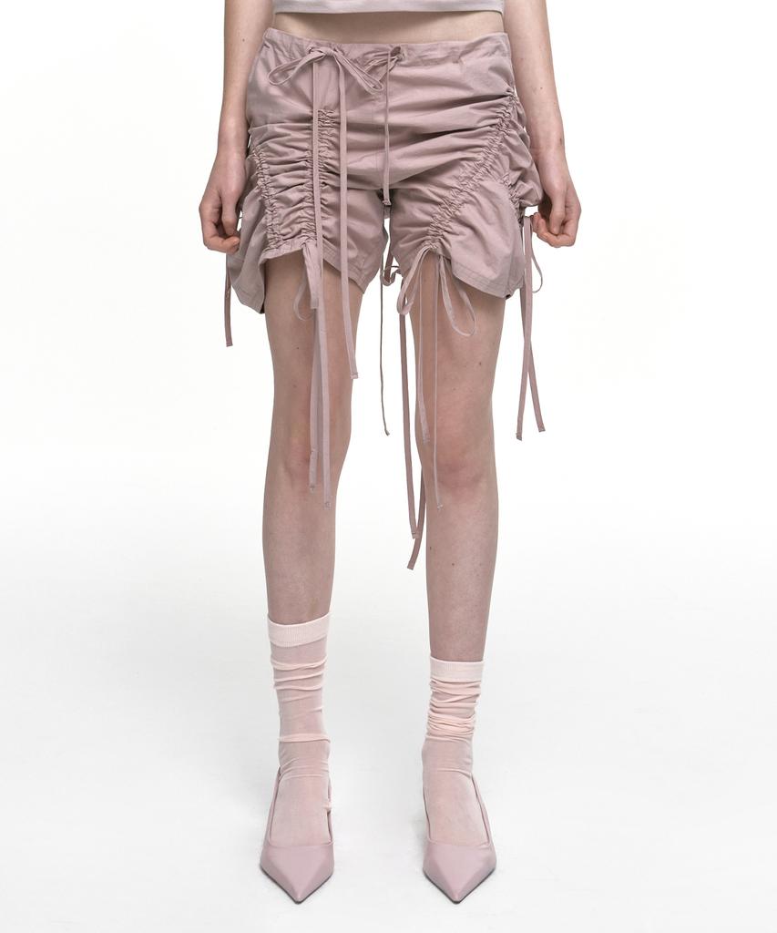 NACHE Strap Shirring Shorts Dusty Pink