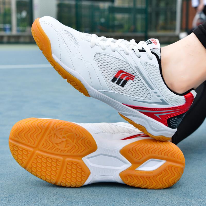 High Quality Shock Absorption Anti Skid Wear Resistant Fashion Sports Badminton Shoes Table Tennis Shoes Breathable Non Slip Sneakers