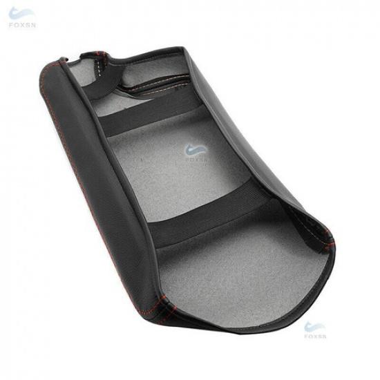 Black Leather+Red Center Armrest Console Lid Cover For BMW 3 Series E90 05-12