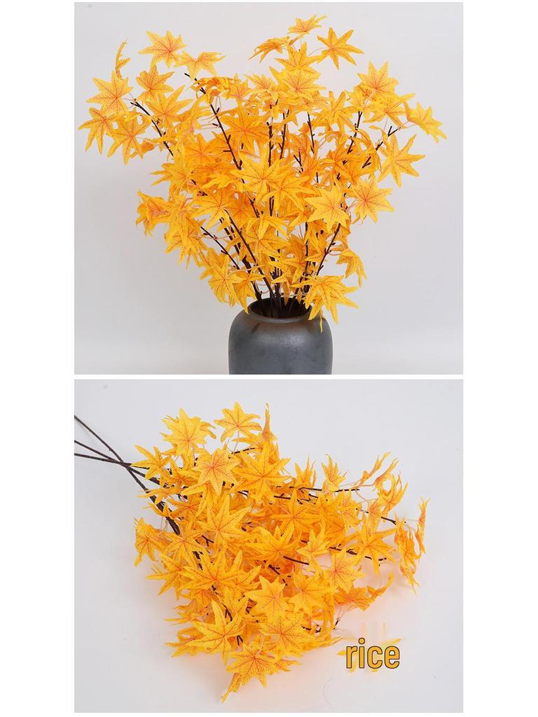 Artificial Red Maple Leaf Branch for Decoration and Landscaping