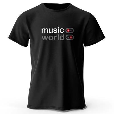 Men's Music World Printed T-Shirt 100% Cotton Oversized Classic Funny Graphic Tees for Men Women Summer Tops 42310