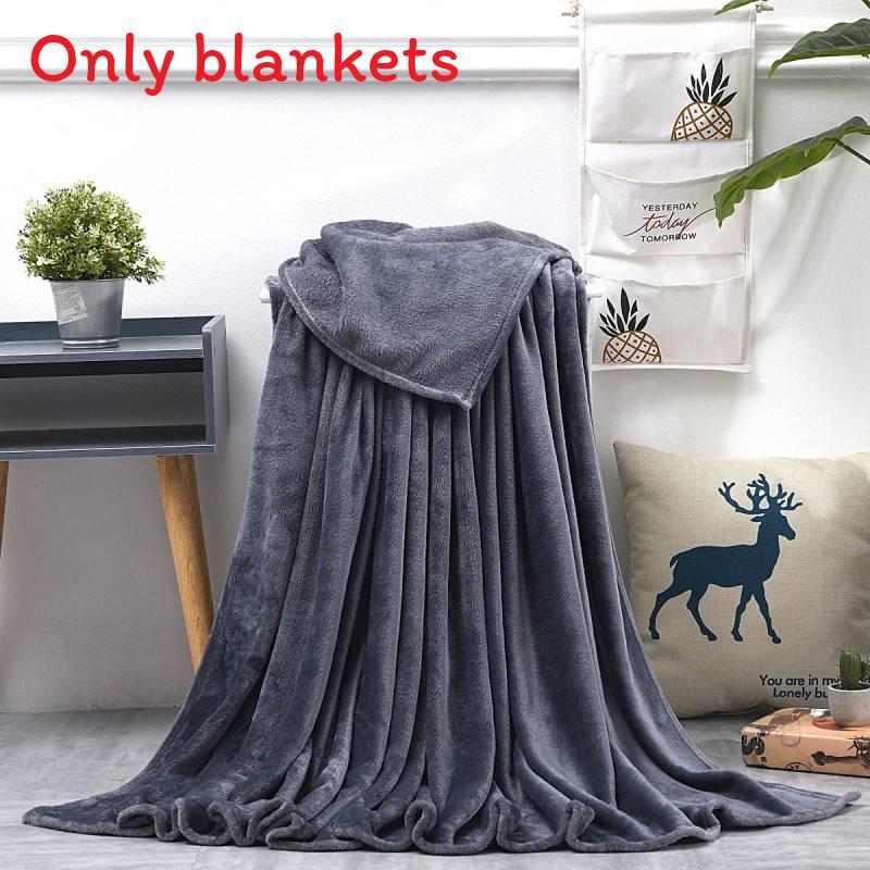Simple Oversized Solid Color Soft Plush Blanket For Napping Sofa And Use Bedroom