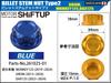 SHFIT UP Motorradzubehör Billet-Lenkerklemmbolzen Typ 2 Monkey 125 | DAX125 | GROM Blau 261025-01