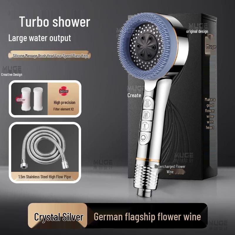 Filtered Booster Handheld Shower Head with Large Output