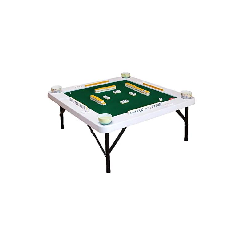 Living Out Two-Height Adjustable Mahjong Table, 88x88x38/71cm, White, Interior Design, Low Table, Dining Table, Mahjong Table, Compact Storage, Easy