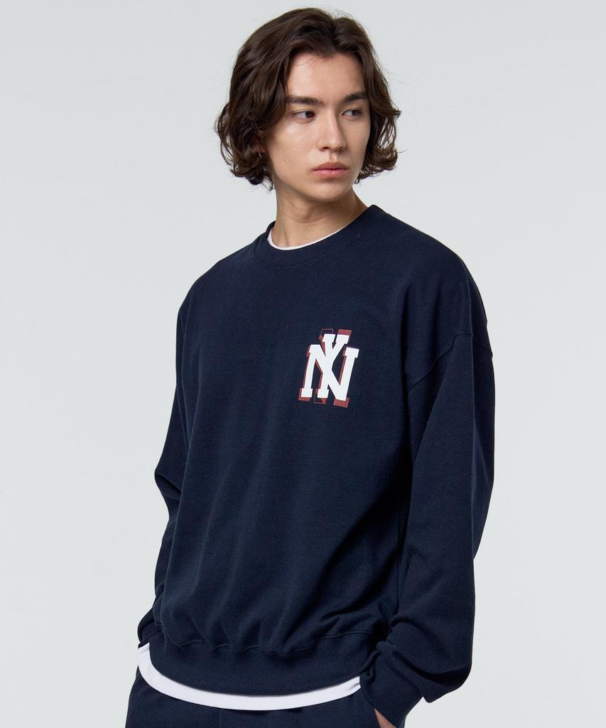 PAPERBOY Ny Simple Logo Sweatshirt - Navy