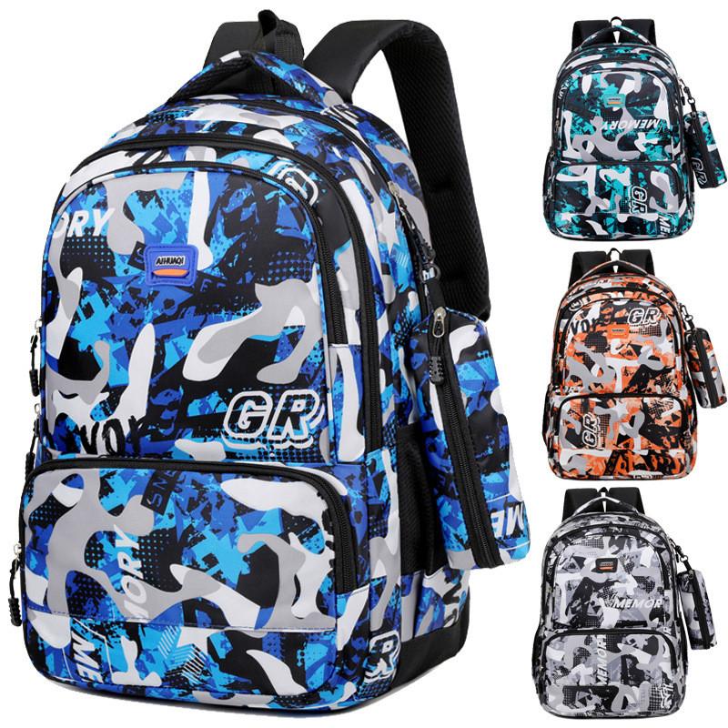 Printed Large Backpack Capacity Wear Resistant Student Schoolbag