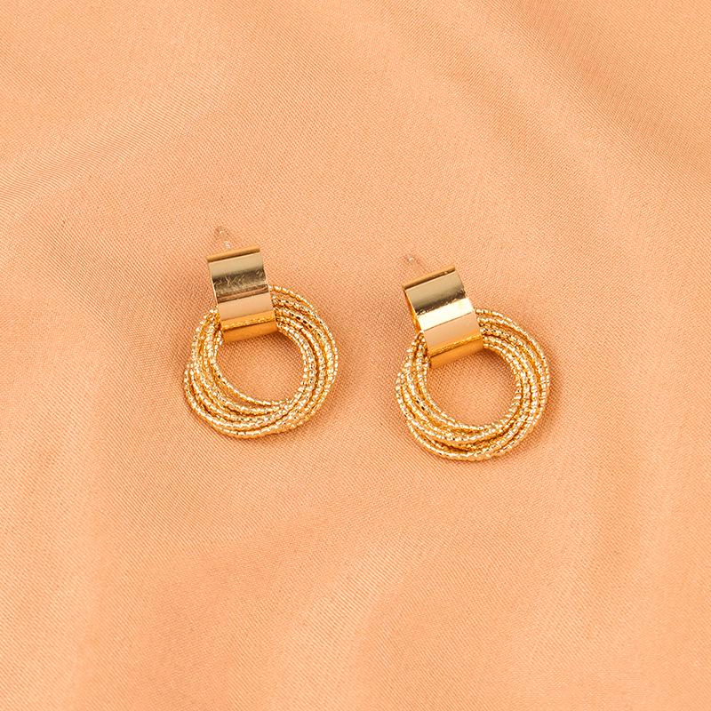 

S925 Multi-Layered Circle Earrings: Sweet and Simple Japanese-Korean Fashion Jewelry