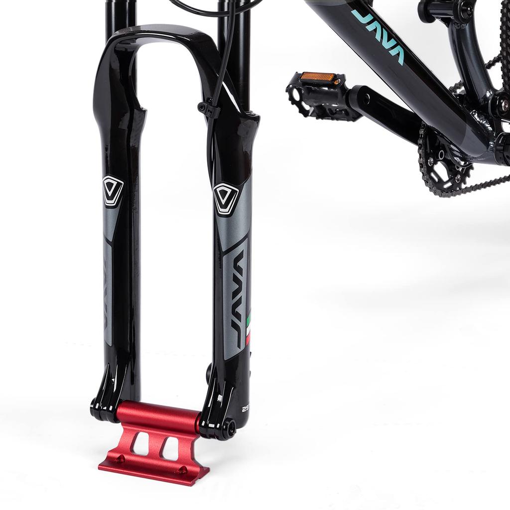 CXWXC Bicycle Front Fork Support Stand, Quick Release, Compatible with 12mm/15mm Thru-Axles, for Car and Indoor Storage, Red (CX-C08)