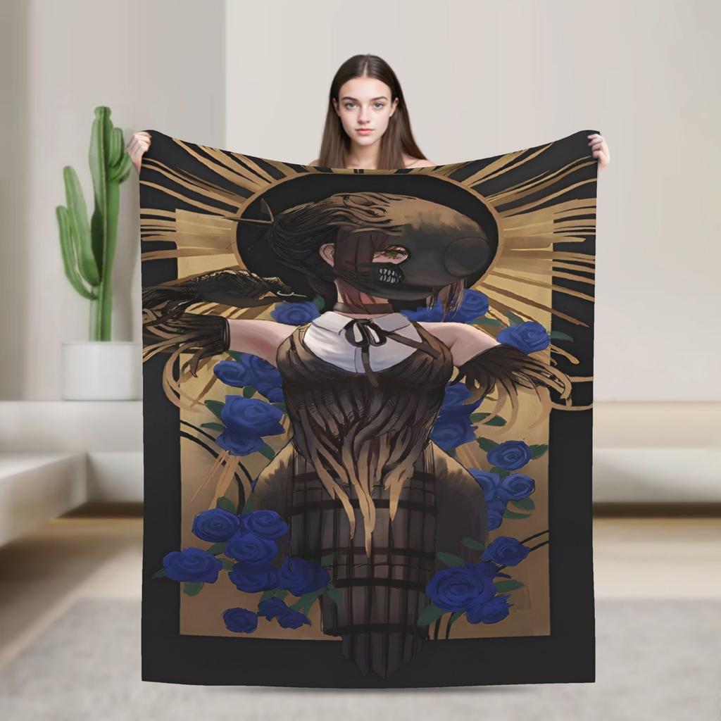 Chainsaw Man Reze Anime Blanket Quality Super Warm Throw Blanket Winter Travel Home Decor Fashion Bedspread