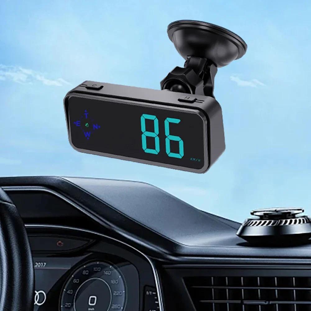 1pc Car Head-up Display with Compass Colorful LED Display Windshield Speed Projector Digital Car HUD Car Electronics Accessories