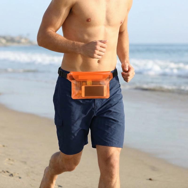 Waterproof Bag Hold ID's Credit Cards Keys Cell Phone Underwater Pouch Waist Pack Fanny Swimming Beach Dry Pouch Case