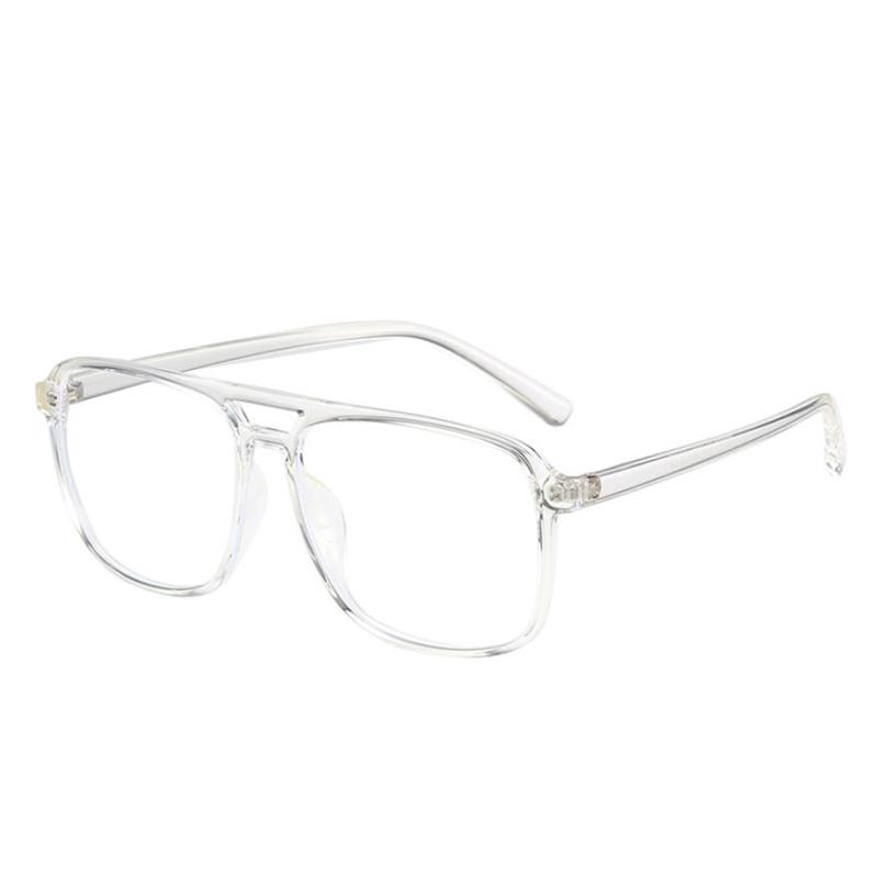

Квадратные Готовые Очки для Миопии Защита от синего света Большая Оправа Двойная Перекладина Очки для Миопов Диоптрии 0 -0.5 -0.75 -1.0 -2.0 -2.5 T -6.0 Myopia -1.25 прозрачный белый