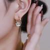 1 Pair Drainage Earrings for Women Simple Zircon Hoop Earrings Fashion Jewelry Gifts