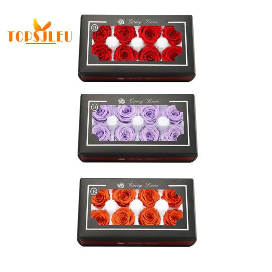 8Pcs Eternal Rose Flowers,Vibrant Color,Natural-Looking Forever Blossom,Handmade Preserved Flower Rose Ornament
