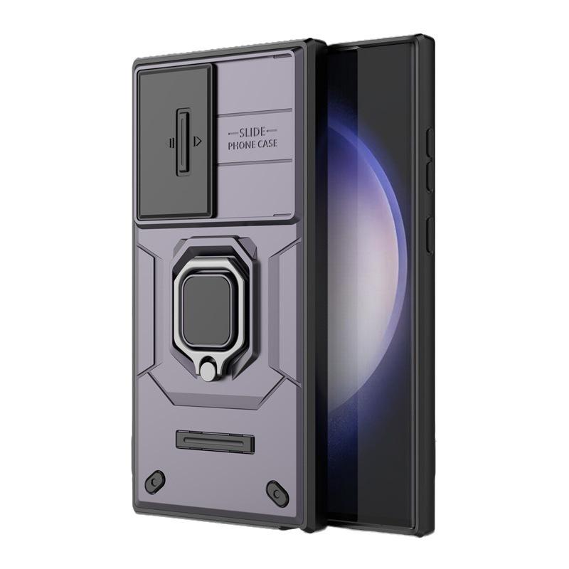 Suitable for Samsung S25 Ultra Black Panther Ring Case Galaxy A54 Fighting Bear Window Protective Case