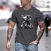 Cartoon Bear Cotton T-Shirt Short Sleeve Round Neck Women 2d Print Tops